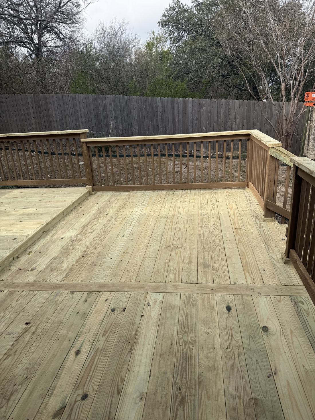 Finished deck and outdoor living space