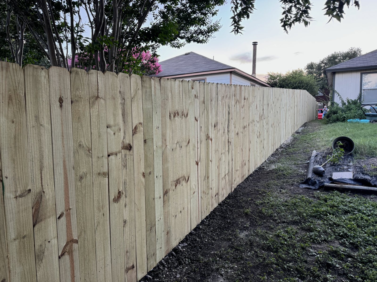Cedar fence installation, San Antonio TX