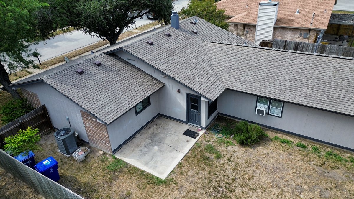 Home exterior services, aerial view